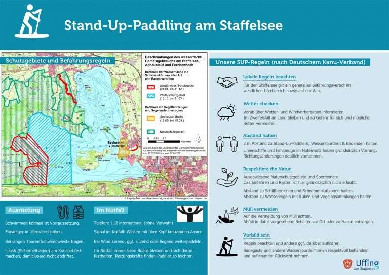 Stand-Up Paddling am Staffelsee